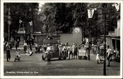 Ak Dresden Altstadt, Zoo, Kinderstadt