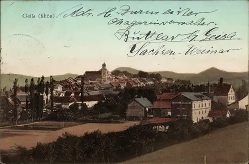 Ak Geisa Rhön im Wartburgkreis, Gesamtansicht, Brauerei Kammandel