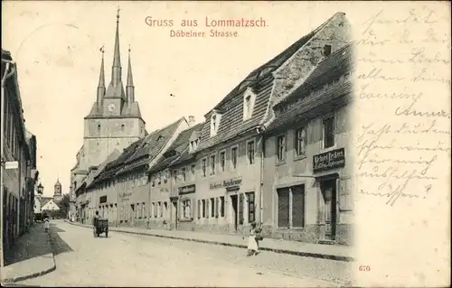 Ak Lommatzsch in Sachsen, Döbelner Straße