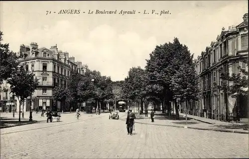 Ak Angers Maine et Loire, Le Boulevard Ayrault