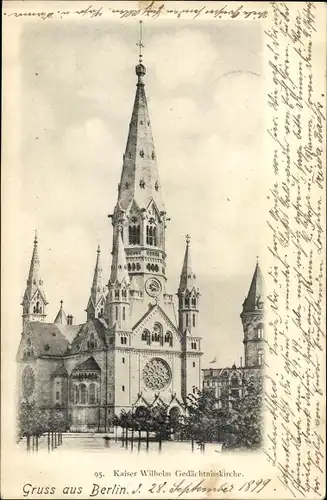 Ak Berlin Charlottenburg, Kaiser Wilhelm Gedächtniskirche