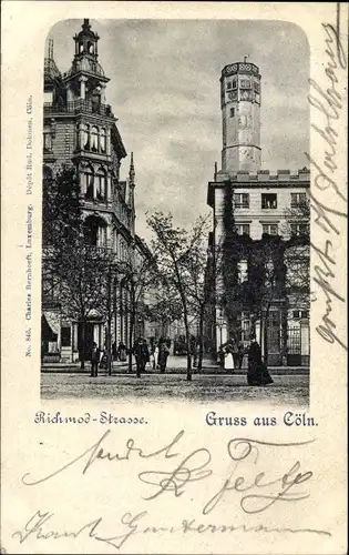 Ak Köln am Rhein, Blick in die Richmondstraße, Passanten