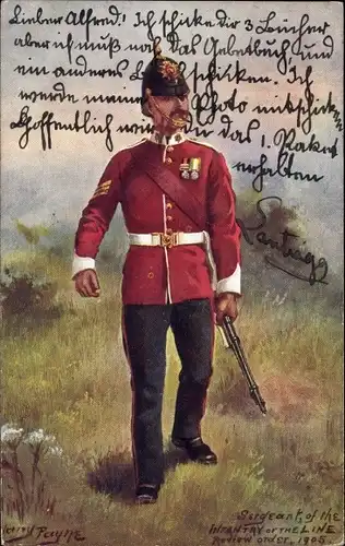 Künstler Ak Payne, Henry, Sergeant of the Infantry on the Line Review Order 1905