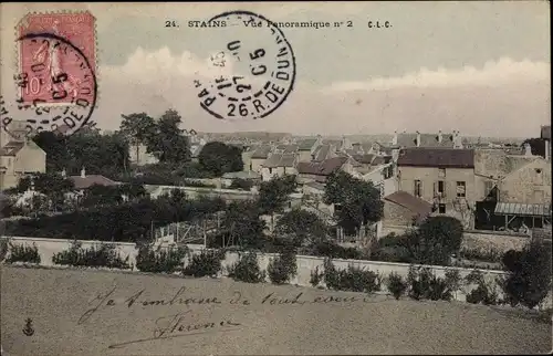 Ak Stains Seine-Saint-Denis, Vue panoramique