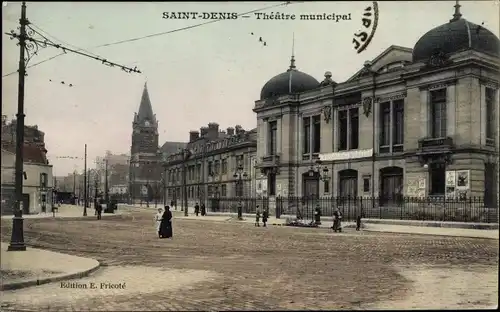 Ak Saint Denis Seine-Saint-Denis, Theatre municipal