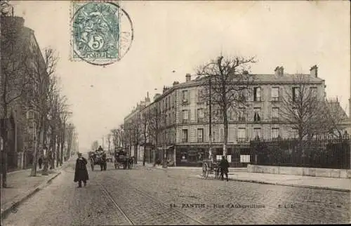 Ak Pantin Seine Saint Denis, Rue d'Aubervilliers