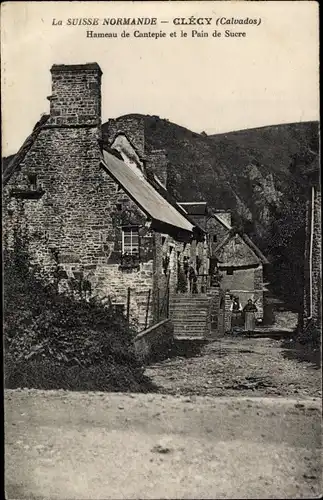 Ak Clecy Calvados, Hameau de Cantepie et le Pain de Sucre