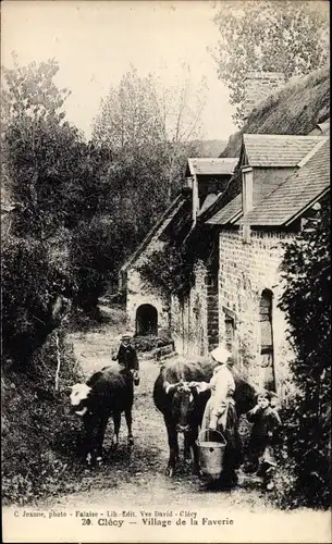 Ak Clecy Calvados, Village de la Faverie