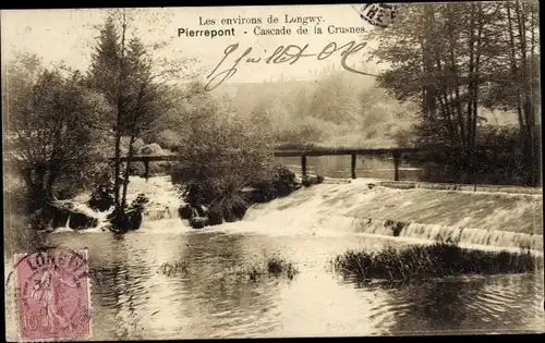 Ak Pierrepont Meurthe et Moselle, Cascade de la Crusnes