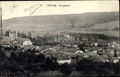 Ak Onville Meurthe et Moselle, Vue generale