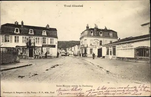 Ak Toul Meurthe et Moselle, Saint Mansuy entree du Faubourg