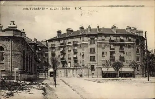Ak Suresnes Hauts de Seine, La Cite, Jardins