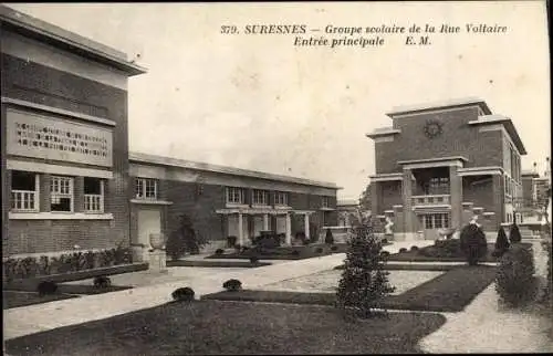 Ak Suresnes Hauts de Seine, Groupe scolaire de la Rue Voltaire