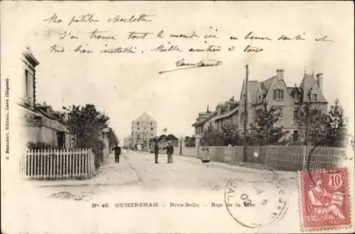 Ak Ouistreham Calvados, Riva Bella, Rue de la Mer