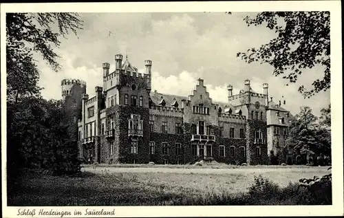 Ak Herdringen Arnsberg im Sauerland, Schloss in der Totalen