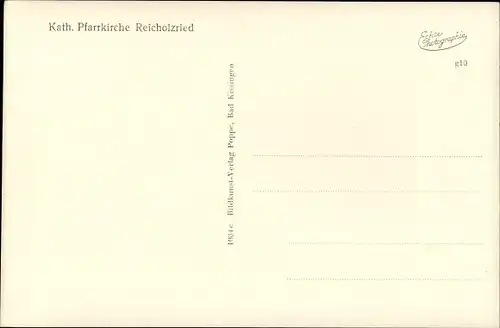 Ak Reicholzried Dietmannsried im Oberallgäu, Katholische Pfarrkirche