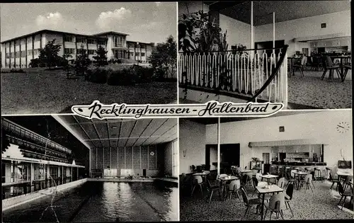 Ak Recklinghausen im Ruhrgebiet, Ansichten vom Hallenbad