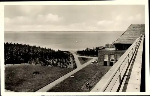 Ak Utersum Insel Föhr Nordfriesland, Sanatorium, Meer