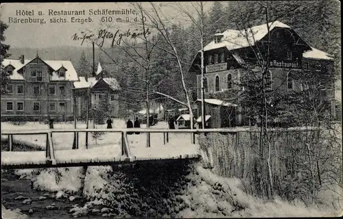 Ak Bärenburg Altenberg im Erzgebirge, Hotel und Restaurant Schäfermühle