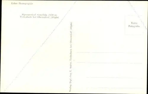 Ak Tiefenbach Oberstdorf im Oberallgäu, Gasthof Sesselalp im Winter