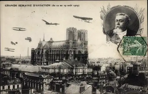 Ak Grande Semaine d'Aviation 1909, Cathedrale