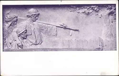 Ak St. Sucharda, Navrat z Prace, Relief, Bauern auf der Rückkehr von der Arbeit