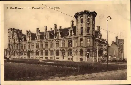 Ak Zee Brugge Westflandern Belgien, La Poste