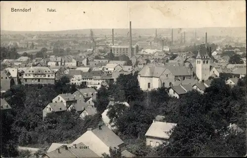 Ak Bendorf am Rhein, Totalansicht der Ortschaft