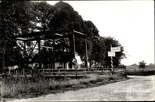 Ak Lemelerveld Overijssel, Heidepark, Brücke