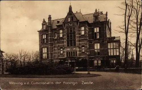 Ak Zwolle Overijssel Niederlande, Woning v. d. Commisaris der Koningin