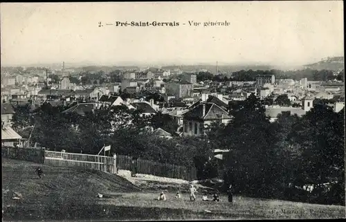 Ak Le Pre Saint Gervais Seine Saint Denis, Vue generale
