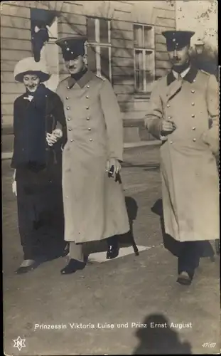Ak Prinzessin Victoria Luise von Preußen, Herzog Ernst August von Braunschweig