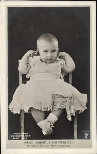 Ak Prinz Hubertus von Preußen, Portrait