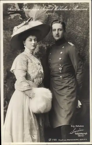 Ak August Wilhelm Prinz von Preußen, Alexandra Viktoria, PH 2180