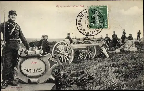 Ak Toul Meurthe et Moselle, Regiment cree eu 1894 a Toul, 39e d'Artillerie