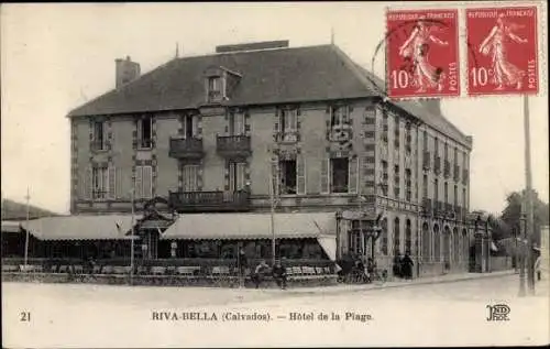 Ak Ouistreham Riva Bella Calvados, Hotel de la Plage