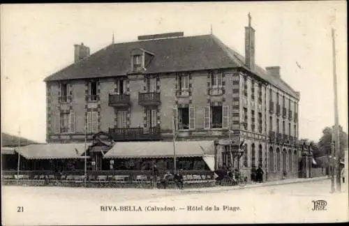 Ak Ouistreham Riva Bella Calvados, Hotel de la Plage