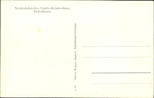 Ak Tiefenbrunn Rosdorf Niedersachsen, Niedersächsisches Landeskrankenhaus, Knusperhäuschen, Villa