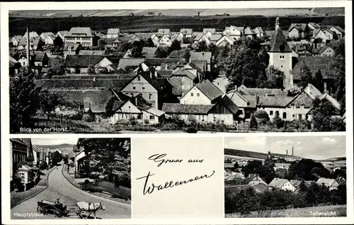 Ak Wallensen Salzhemmendorf Niedersachsen, Blick von der Horst, Hauptstraße, Teilansicht