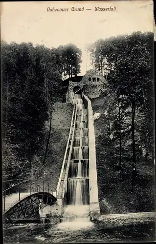 Ak Rabenau Osterzgebirge, Rabenauer Grund, Wasserfall