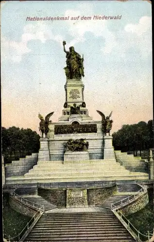 Ak Rüdesheim am Rhein, Niederwalddenkmal, Nationaldenkmal