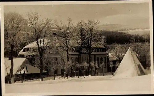 Ak Kretscham Rothensehma Neudorf Sehmatal im Erzgebirge, Genesungsheim der SVA