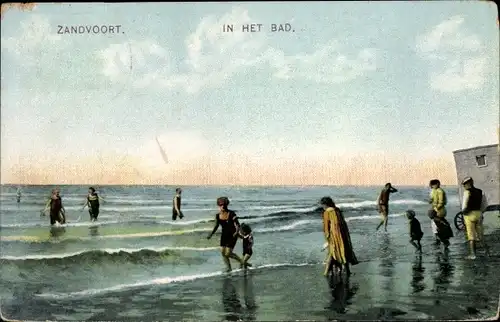 Ak Zandvoort Nordholland Niederlande, In het Bad