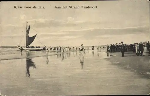 Ak Zandvoort Nordholland Niederland, Klaar voor de reis, Aan het Strand