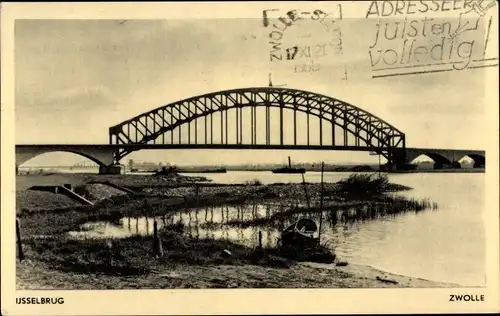 Ak Zwolle Overijssel Niederlande, Usselbrug