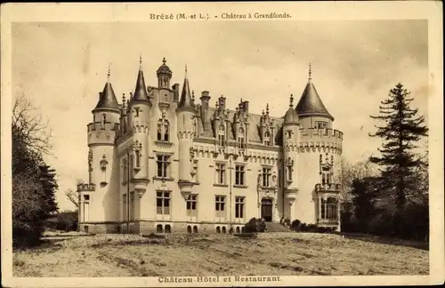 Ak Brézé Bellevigne les Châteaux Maine et Loire, Chateau à Grandfonds, Hotel et Restaurant