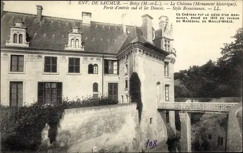 Ak Brézé Bellevigne les Châteaux Maine et Loire, Chateau, Porte d'entree