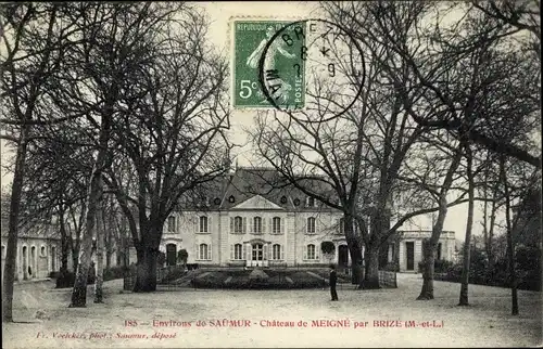 Ak Brézé Bellevigne les Châteaux Maine et Loire, Chateau de Meigné