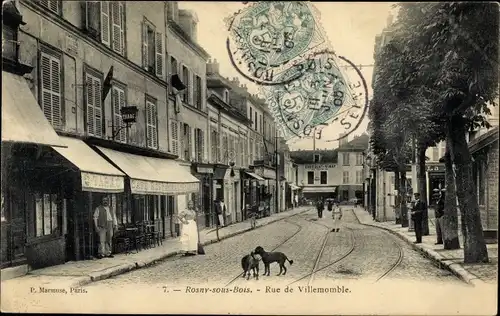 Ak Rosny sous Bois Seine Saint Denis, Rue de Villemomble