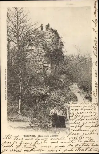 Ak Frouard Meurthe et Moselle, Ruines du Chateau